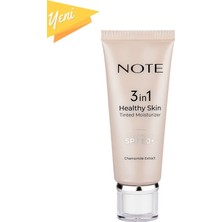 Note Cosmetics 3 In 1 Healthy Skin Tinted Moisturizer Renk Ton Eşitleyici 50 Spf+ Aydınlatıcı Krem