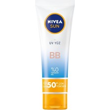 Nivea Sun BB UV Yüz Kremi SPF50 50 ml Aydınlatıcı Etki ile Karma Ciltler İçin
