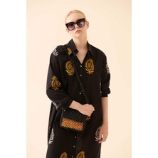 ROMAN Boncuk Aksesuarlı Desenli Çanta Standart Renk Y2281205_089