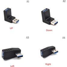 Scentu USB 3.0 Erkek - Dişi Açılı Adaptör L Şekilli Uzatma Konnektörü Karşılaşması (Yurt Dışından)