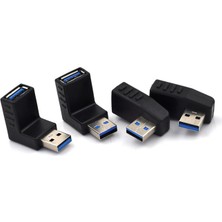 Scentu USB 3.0 Erkek - Dişi Açılı Adaptör L Şekilli Uzatma Konnektörü Karşılaşması (Yurt Dışından)