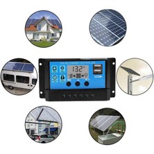 Scentu 60A/50A/40A/30A/20A/10A 12V 24V Otomatik Solar Şarj Regülatörü Pwm Kontrol Cihazı (Yurt Dışından)