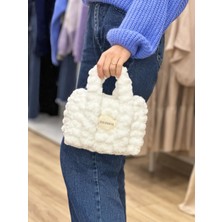 Monami Boutique Peluş Çanta - Beyaz