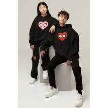 Populus Kırmızı Kalp Spider Sevgili/çift/arkadaşlık/2'li Kapşonlu Sweatshirt Seti