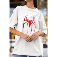 Populus Kırmızı Spider Ön Baskılı Tişört