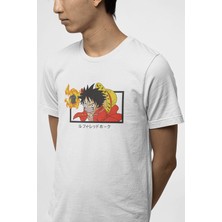 Populus One Piece Luffy Red Hawk Tişört
