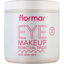 Flormar 100'lü Göz Makyaj Temizleyici Pedler - 001 - 8690604557363 Aloe Vera ile Hassas Göz Bakımı ve Temizleme