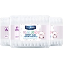 Deep Fresh Bebek Pamuklu Kulak Temizleme Çubuğu 3 x 60 Adet