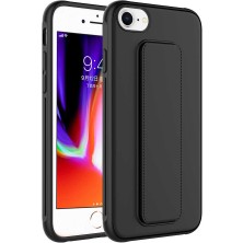 BLS Store iPhone 8 - Uyumlu Bls Store Qstand Kapak-Koyu Yeşil