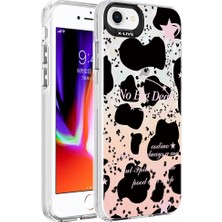 BLS Store iPhone 8 - Uyumlu Mermer Desenli Bls Store Marbello Kapak-Siyah-Beyaz