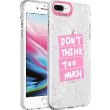 BLS Store iPhone 8 Plus - Uyumlu Mermer Desenli Bls Store Marbello Kapak-Beyaz