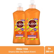 Elidor 7/24 Şekillendirici Saç Bakım Kremi Onarıcı Etki Keratin & Çay Ağacı Yağı 265 ml X2 Adet