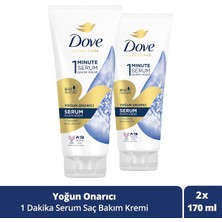 Dove Ultra Care 1 Minute Serum Saç Bakım Kremi Yoğun Onarıcı 170 ml X2