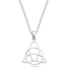 İpek Silver 925 Ayar Gümüş Triquetra Geometrik Desenli Erkek Kolye