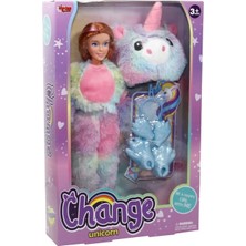 Vardem Change Oyuncak Gökkuşağı Unicorn Aksesuarlı 30 cm Bebek 66842