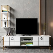 BMdekor Tv Ünitesi Levista Beyaz 180 cm