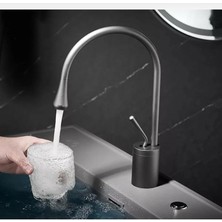 İsaoğlu Siyah Lavabo Bataryası Siyah Banyo Musluğu Drop Design Lavabo Armatür