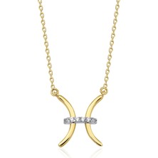 Fiyonk Kuyumculuk 14 Ayar Altın Balık Burcu Kolye