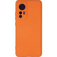 Newface Xiaomi Mi 12 Kılıf Nano Içi Kadife  Silikon - Turuncu 317105