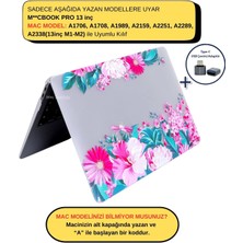 McStorey Macbook Pro Kılıf 13 inç M1-M2 A1706-08 A1989 A2159 A2251 A2289 A2338 ile Uyumlu Flower07NL