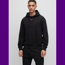 Hugo Erkek Marka Logolu Pamuklu Normal Kalıp Günlük Siyah T-Shirt 50492581-001