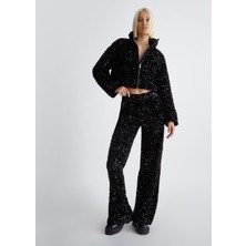 Liu Jo Kadın Yüksek Bel Slim Rahat Siyah Pantolon MF3254J4591-22222
