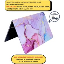 McStorey Macbook Pro Kılıf 13 inç M1-M2 A1706-08 A1989 A2159 A2251 A2289 A2338 ile Uyumlu Marble15NL