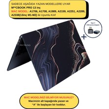 McStorey Macbook Pro Kılıf 13 inç M1-M2 A1706-08 A1989 A2159 A2251 A2289 A2338 ile Uyumlu Marble15NL