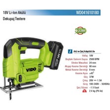 Vido 18V Akülü Dekupaj Testere WD041610180