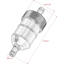 Pengfushop5 Mavi Stil 5color Motosiklet 8mm Benzinli Gaz Yakıt Filtresi Temizleyici C Alüminyum Motosiklet Pit Dirt Bike Atv Quad Inline Yağ Yakıt Filtresi (Yurt Dışından)