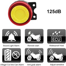 Pengfushop5 12V Pil Motosiklet Scooter Alarmı Hırsızlığa Karşı Güvenlik Motosiklet Alarm Korna Sistemi Motosiklet Hoparlör Aksesuarları (Yurt Dışından)