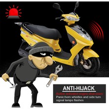 Pengfushop5 Motosiklet Scooter Alarm Güvenlik Sistemi Hırsızlığa Karşı Koruma Bisiklet Moto Uzaktan Kumandalı Akıllı Elektrikli Şaşırtıcı (Yurt Dışından)