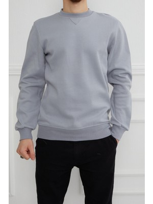 JSCO Hscstore Erkek Açık Gri Sweatshirt - 2817