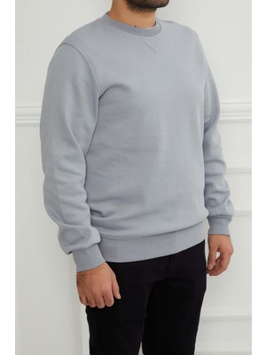 JSCO Hscstore Erkek Açık Gri Sweatshirt - 2817