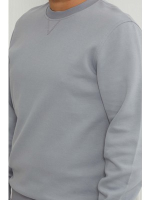 JSCO Hscstore Erkek Açık Gri Sweatshirt - 2817