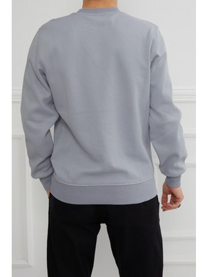 JSCO Hscstore Erkek Açık Gri Sweatshirt - 2817