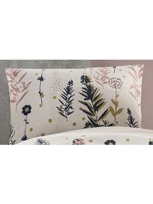 Ender Home Flower Desen Baskılı Tek Kişilik Nevresim Seti 160X220 Ranforce