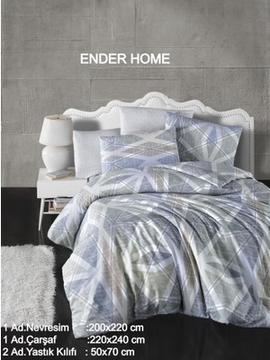 Ender Home Togg Desen Baskılı Çift Kişilik Nevresim Seti 200X220 cm Ranforce