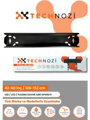 Technozi 42-60 Inç/ 106-152 cm Plazma Duvar Askı Aparatı