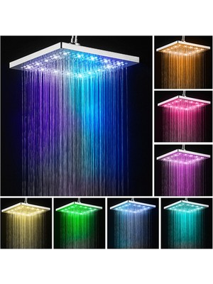 Mingjin Shop2 Bir Stil LED Işık Duş Başlığı Banyo Otomatik 3 Renk Değişen Sıcaklık Sensörü Duş Başlığı Su Tasarrufu Filtresi Banyo Püskürtücü Kafası (Yurt Dışından)