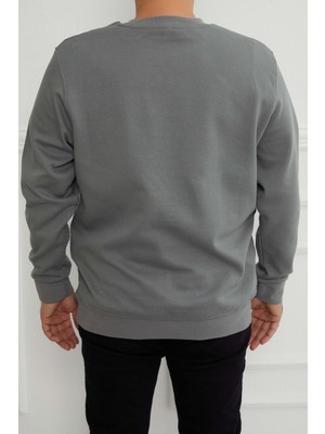 JSCO Hscstore Erkek Basic Açık Haki Sweatshirt - 2903