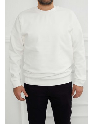 JSCO Hscstore Erkek Basic Ekru Sweatshirt - 2903