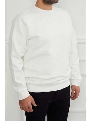 JSCO Hscstore Erkek Basic Ekru Sweatshirt - 2903