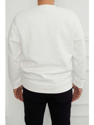 JSCO Hscstore Erkek Basic Ekru Sweatshirt - 2903