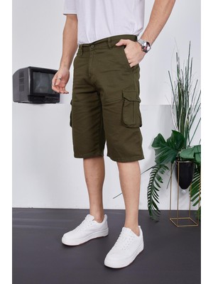 Frankness Jeans Erkek Kargo Şort Gabardin Kumaş