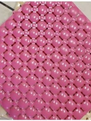 Balban Ticaret 3 Adet 33 x 33 x 1,5 cm Ortopedik Plastik Yer Karosu, Geçkili Paspas, Islak Zemin Izgarası, Pembe