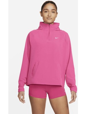 Nike Pro Training Packable 1/4 Zip Pink Jacket Çantaya Dönüşebilen Fermuarlı Ceket Pembe