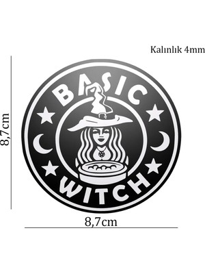 Nana Art Cadı Basic Witch Kaymaz Tabanlı Bardak Altlığı (8,7 Cm)