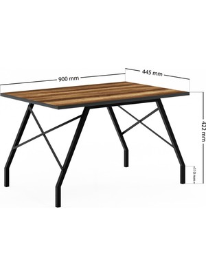 Ceramical Os2 Orta Sehpa, Metal Sehpa - Ceviz