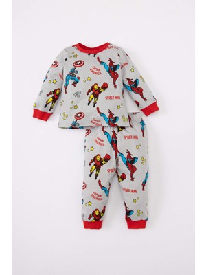 DeFacto Erkek Bebek Marvel Comics Uzun Kollu Pijama Takımı C0722A524SP